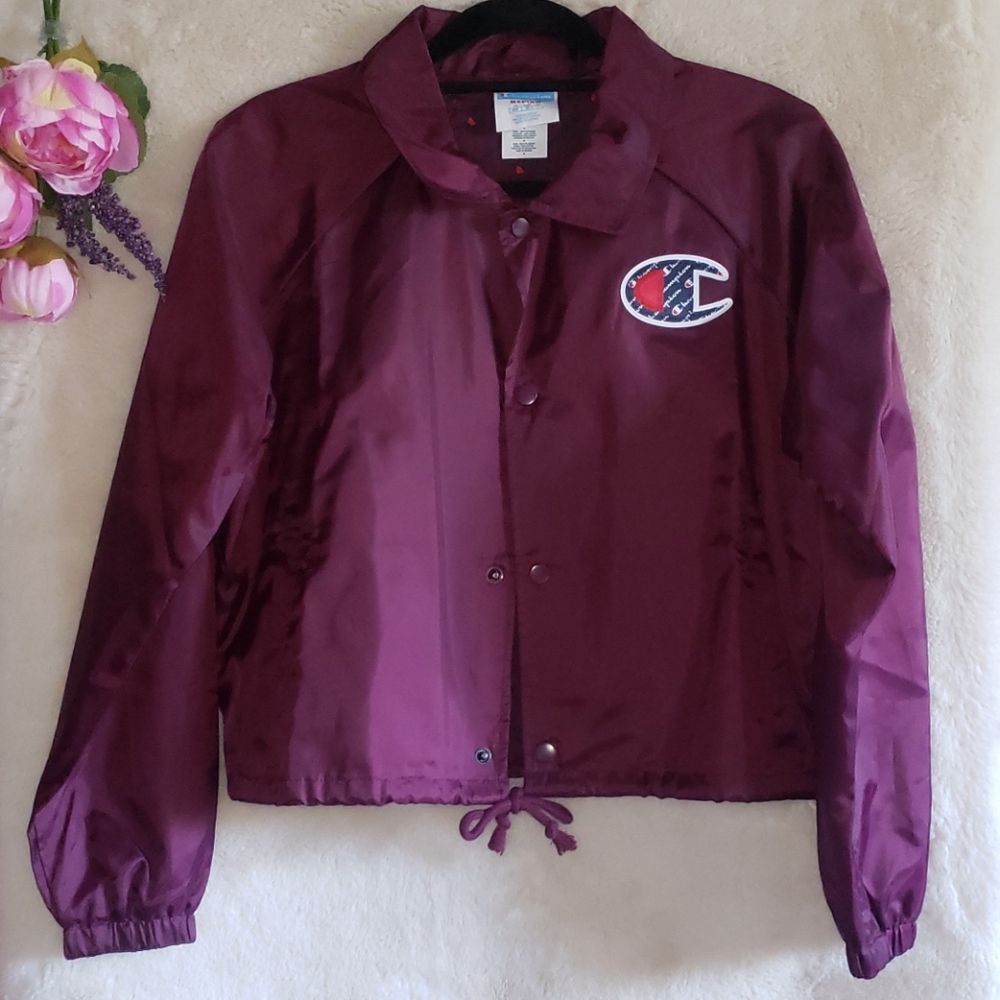 Champion Plum Purple Cropped Windbreaker